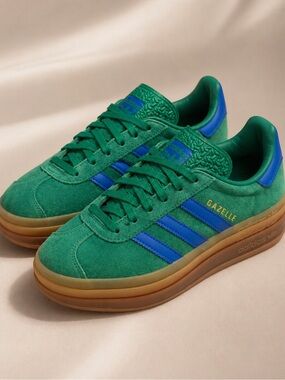 Adidas Gazelle Bold “Green Blue Gum” Women’s